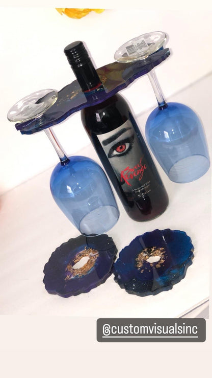 Custom Wine Bottle & Glass Caddy