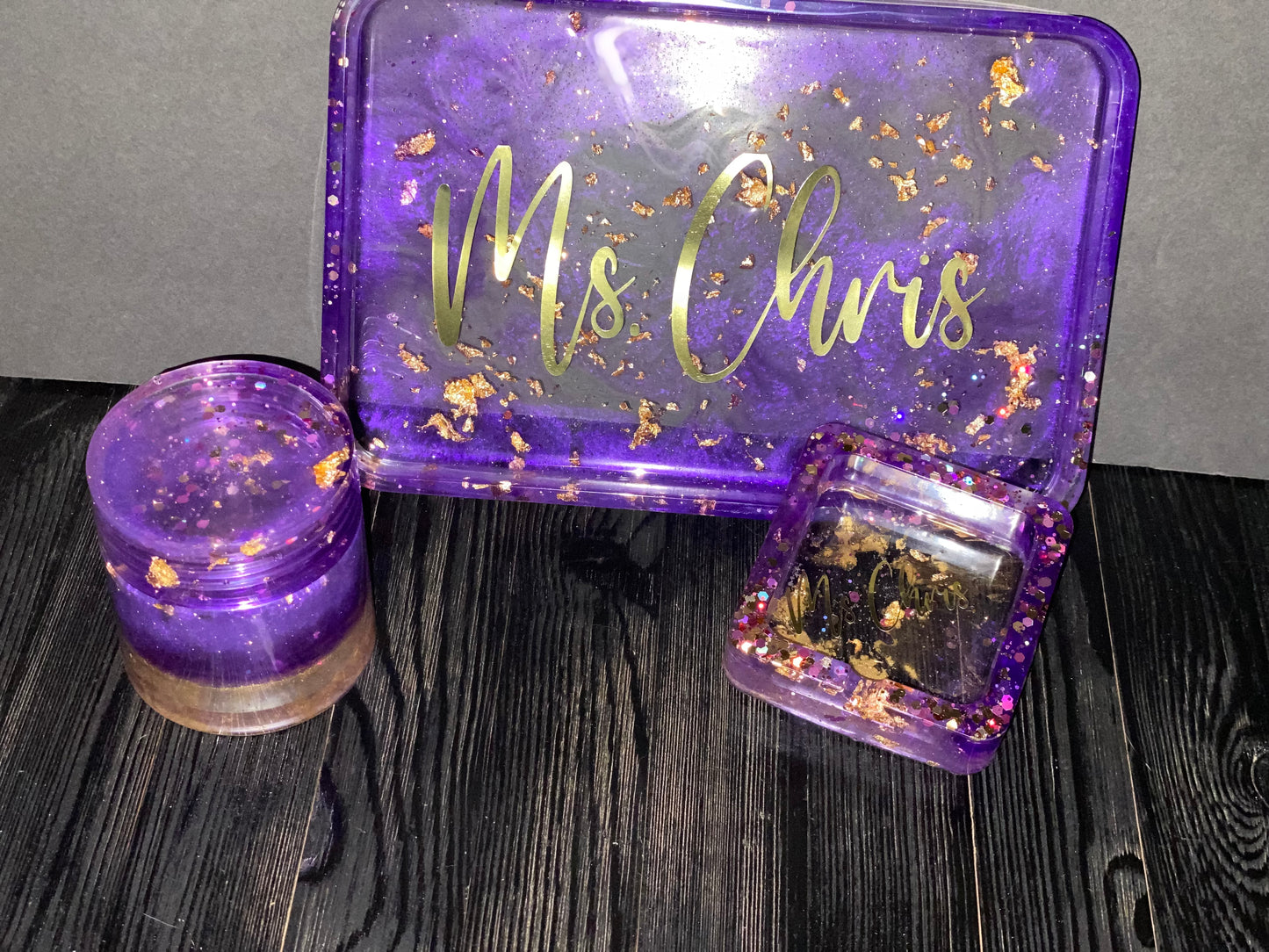 Custom Rolling Tray Set