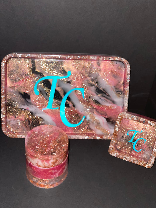 Custom Rolling Tray Set